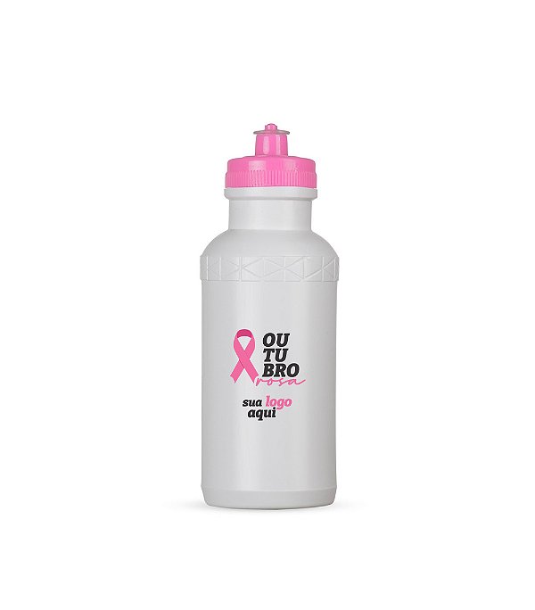 Squeeze Plástico 500ml Personalizado - Outubro Rosa