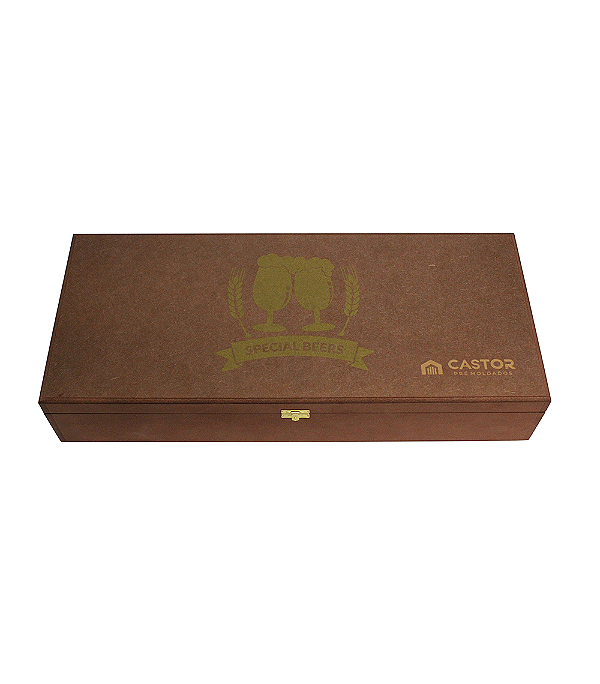 Kit 6 Taças Cerveja Floripa - Box em Madeira