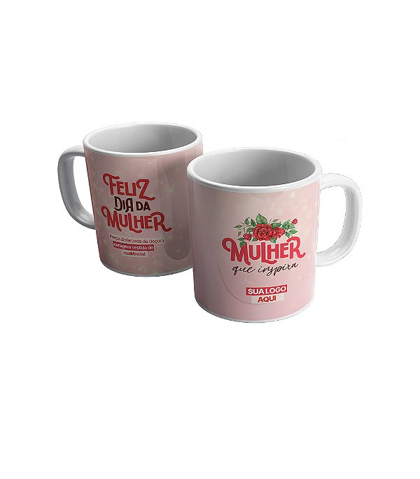 Caneca Cerâmica 300ml Personalizada - Dia da Mulher