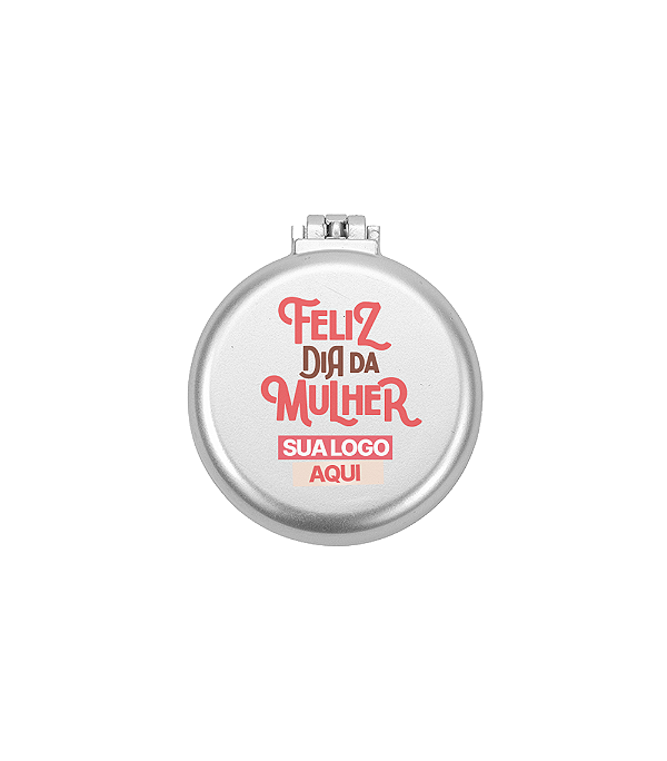 Escova Rosa com Espelho Personalizada - Dia da Mulher