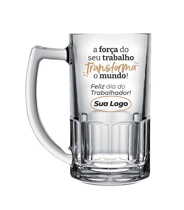 Caneca Chopp Bristol 340ml Personalizada - Dia do Trabalhador