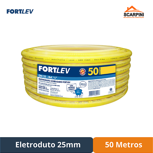 Conduite Amarelo 25mm 50m - Fortlev