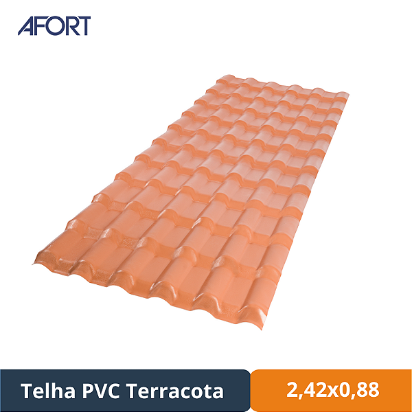 Telha PVC Colonial 2.42x0.88 - Afort