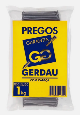 Prego Galvanizado 17x27 C/Cabeça - Gerdau