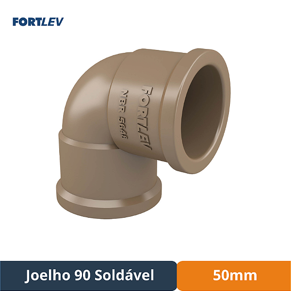 Joelho 90° soldável 50mm - Fort Lev