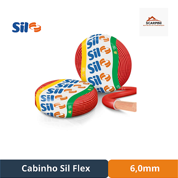 Fio Cabinho Sil - 6,0mm - 100 Metros