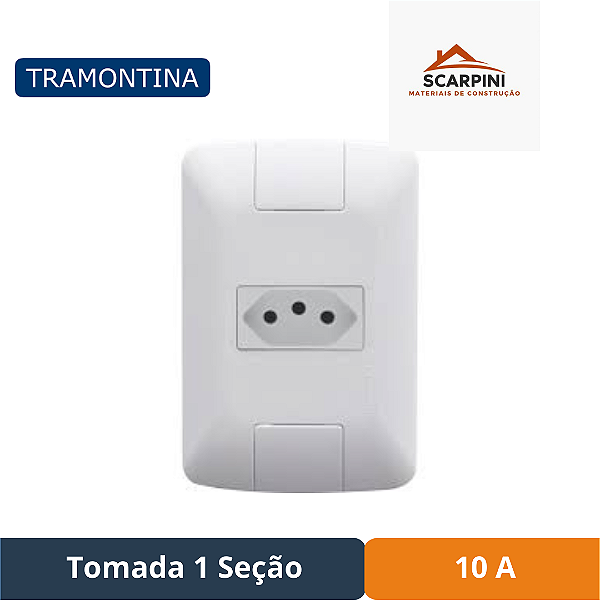 Tomada 1 Seção 10A Tramontina