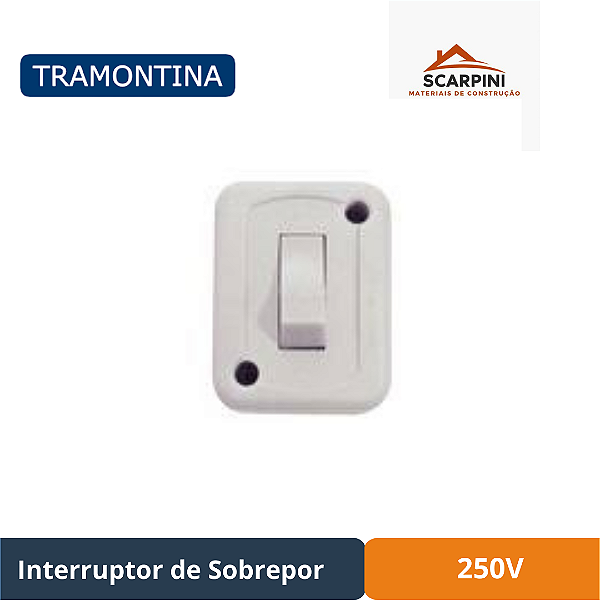 Interruptor de Sobrepor 1 Tecla Simples 250 V - Tramontina