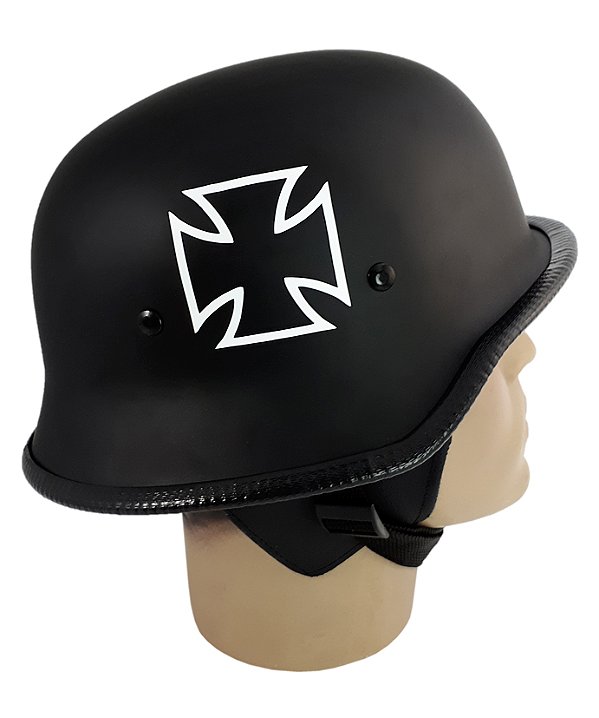 Capacete Custom M34 - Preto Com Cruz De Malta - M34038