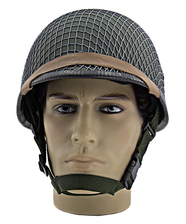 Capacete Da Segunda Guerra Mundial M1 Verde Com Rede.