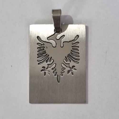 PINGENTE EM AÇO INOXIDÁVEL 316L PLACA ÁGUIA CENTRO LIVRE 34MM ACPG000011