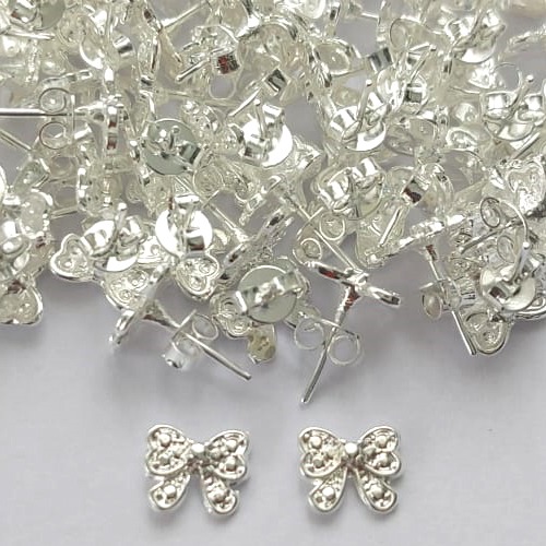 BRINCO FOLHEADO A PRATA COM 50 MILÉSIMOS + VERNIZ DIAMOND LAÇO 8MM (PAR) (PRA330) PRBR000212