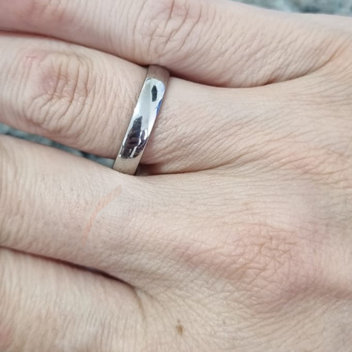 ALIANÇA EM AÇO INOXIDÁVEL 316L LISA LARGURA 3,5MM (VALOR UNITÁRIO) ACAL000016