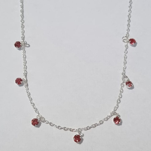 SHOCKER FOLHEADA A PRATA COM 50 MILÉSIMOS + VERNIZ DIAMOND COM STRASS ROSA FECHO LAGOSTA PRSH000055