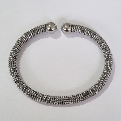 PULSEIRA (BRACELETE) EM AÇO INOXIDÁVEL 316L COM PONTAS REDONDA ACPS000338