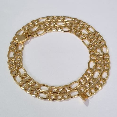 CORRENTE DE OURO 5 MILÉSIMOS+ VERNIZ CATAFORÉTICO 58CM 3X1 LARGURA 5MM FECHO GAVETA OUCR000017
