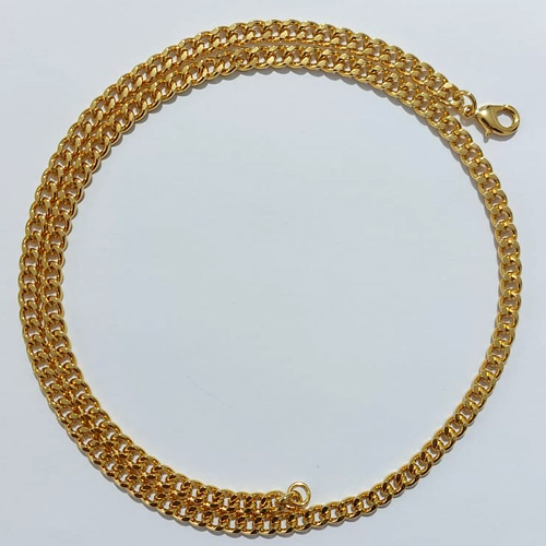 CORRENTE DE OURO 5 MILÉSIMOS+ VERNIZ CATAFORÉTICO 60CM LARGURA 4MM FECHO LAGOSTA OUCR000019