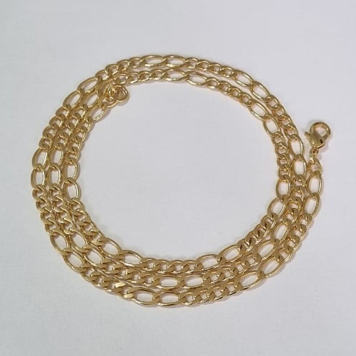CORRENTE DE OURO 5 MILÉSIMOS+ VERNIZ CATAFORÉTICO 60CM 2X4 LARGURA 4MM FECHO LAGOSTA OUCR000022