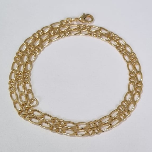 CORRENTE DE OURO 5 MILÉSIMOS+ VERNIZ CATAFORÉTICO 48CM 4x2 LARGURA 4MM FECHO LAGOSTA OUCR000026