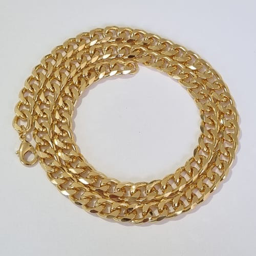 CORRENTE DE OURO 5 MILÉSIMOS+ VERNIZ CATAFORÉTICO 55CM LARGURA 7MM FECHO LAGOSTA OUCR000035