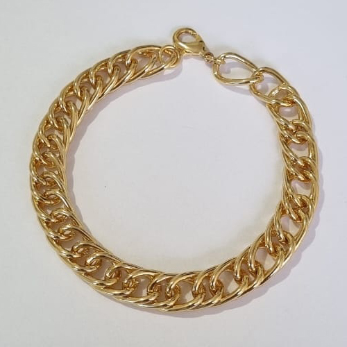 PULSEIRA EM OURO 5 MILÉSSIMOS + VERNIZ DIAMOND 21CM LARGURA 9MM FECHO LAGOSTA OUPS000019
