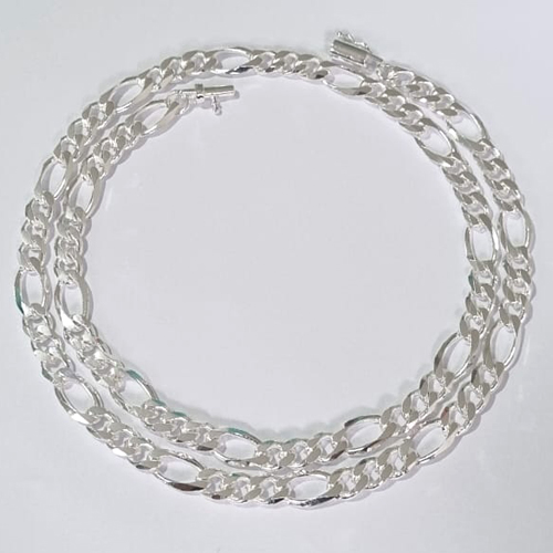 CORRENTE FOLHEADA A PRATA COM 50 MILÉSIMOS + VERNIZ DIAMOND CORRENTE 3X1 56CM LARGURA 5MM FECHO CANHÃO PRCR000044