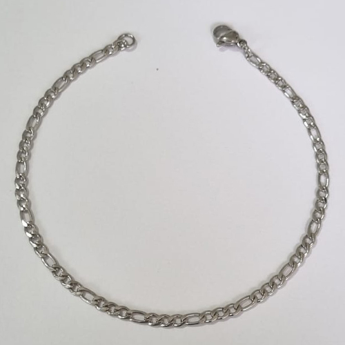 PULSEIRA EM AÇO INOXIDÁVEL 20CM 3X1 LARGURA 1MM FECHO LAGOSTA ACPS000398