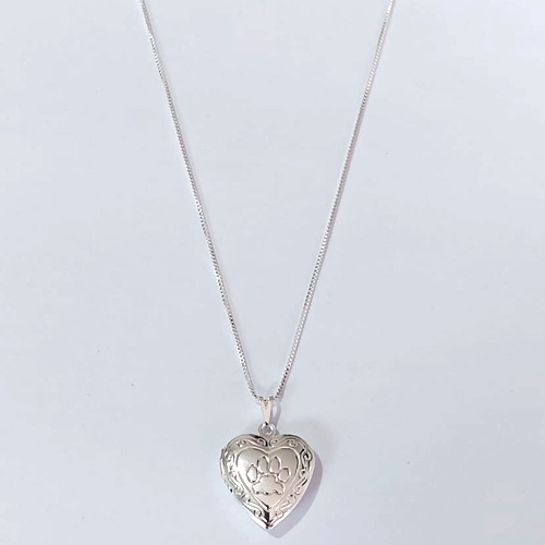 GARGANTILHA FOLHEADA A PRATA COM 50 MILÉSIMOS + VERNIZ DIAMOND CORRENTE VENEZIANA 42CM PINGENTE RELICÁRIO PATINHA PET 18MM FECHO LAGOSTA PRGG001184