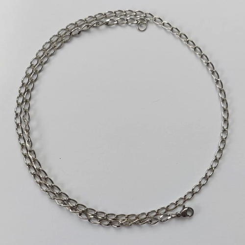 CORRENTE EM AÇO INOXIDÁVEL - TAMANHO 45CM - LARGURA 3,5MM - (AÇO966) FECHO LAGOSTA - COMPOSIÇÃO: AÇO INOXIDÁVEL ACCR000095