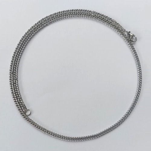 CORRENTE EM AÇO INOXIDÁVEL - TAMANHO 50CM - LARGURA 3,3MM (AÇO5) - FECHO LAGOSTA - COMPOSIÇÃO: AÇO INOXIDÁVEL ACCR000109