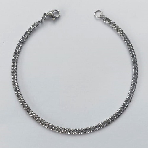 PULSEIRA EM AÇO INOXIDÁVEL - TAMANHO 18CM - LARGURA 3,3MM (AÇO5) - FECHO LAGOSTA - COMPOSIÇÃO: AÇO INOXIDÁVEL ACPS000486