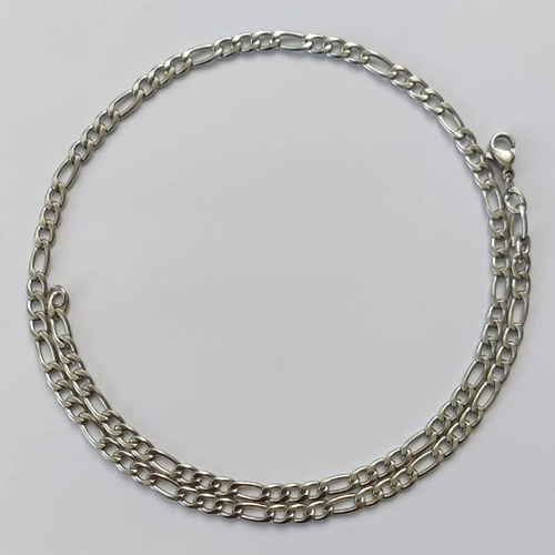 CORRENTE EM AÇO INOXIDÁVEL 3X1 - TAMANHO 50CM - LARGURA 3,5MM - FECHO LAGOSTA - COMPOSIÇÃO: AÇO INOXIDÁVEL ACCR000111