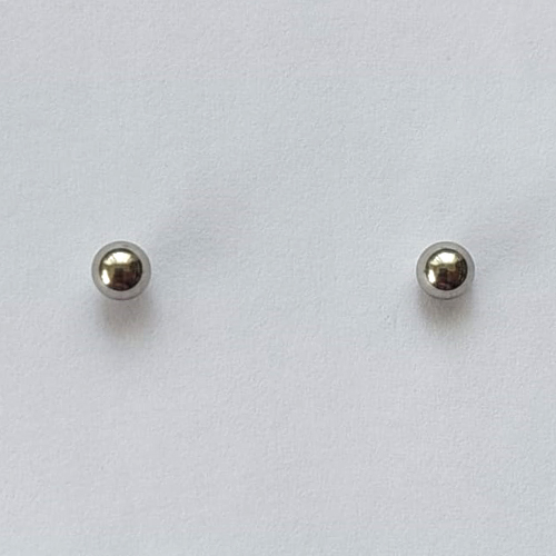 BRINCO EM AÇO INOXIDÁVEL - BRINCO BOLINHA - TAMANHO 4MM - ACBR000191