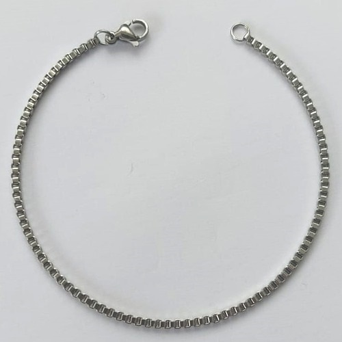 PULSEIRA EM AÇO INOXIDÁVEL - PULSEIRA QUADRADINHA LARGURA 2MM - TAMANHO: 18CM (AÇO1035) ACPS000496