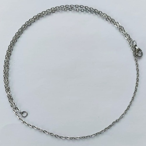 CORRENTE EM AÇO INOXIDÁVEL (AÇO07) - CORRENTE LARGURA 1,8MM - TAMANHO: 60CM - FECHO LAGOSTA - ACCR000131