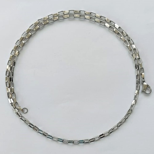CORRENTE EM AÇO INOXIDÁVEL - (ACO10) TAMANHO 60CM - LARGURA 3MM - FECHO LAGOSTA - COMPOSIÇÃO: AÇO INOXIDÁVEL - ACCR000144