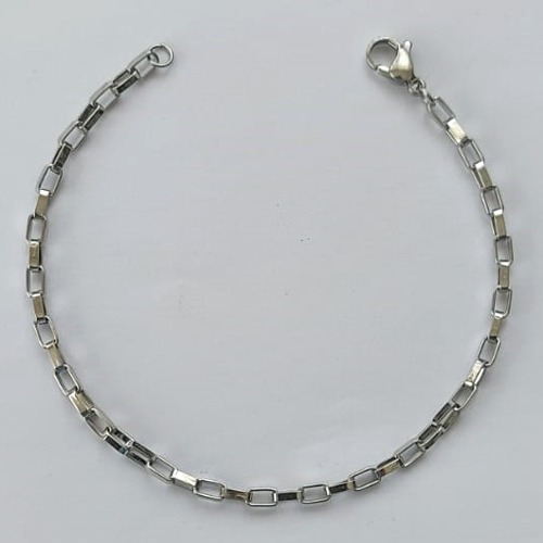 PULSEIRA EM AÇO INOXIDÁVEL - (ACO10) TAMANHO 18CM - LARGURA 3MM - FECHO LAGOSTA - COMPOSIÇÃO: AÇO INOXIDÁVEL - ACPS000518