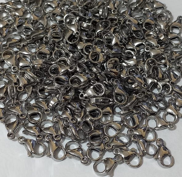 ACESSÓRIO EM AÇO INOXIDÁVEL 316L - FECHO LAGOSTA 9MM COMPOSIÇÃO 100% AÇO INOXIDÁVEL - ACAC000012