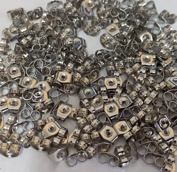 TARRAXA PARA BRINCO EM AÇO INOXIDAVEL - TAMANHO 6MM - VENDIDA POR PAR - ACAC000015