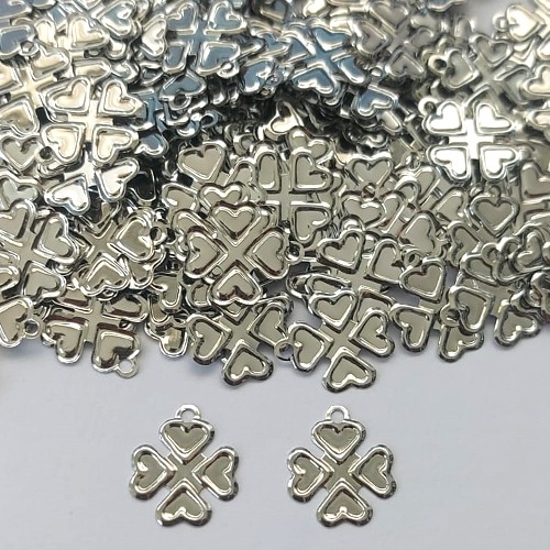 ACESSÓRIOS EM AÇO INOXIDÁVEL - PINGENTE TREVO 12MM - ACAC000018