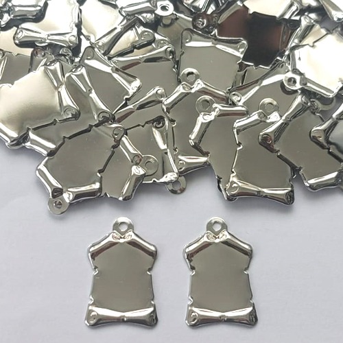 ACESSÓRIOS EM AÇO INOXIDÁVEL - PINGENTE PERGAMINHO PARA GRAVAÇÃO 15X24MM - ACAC000025