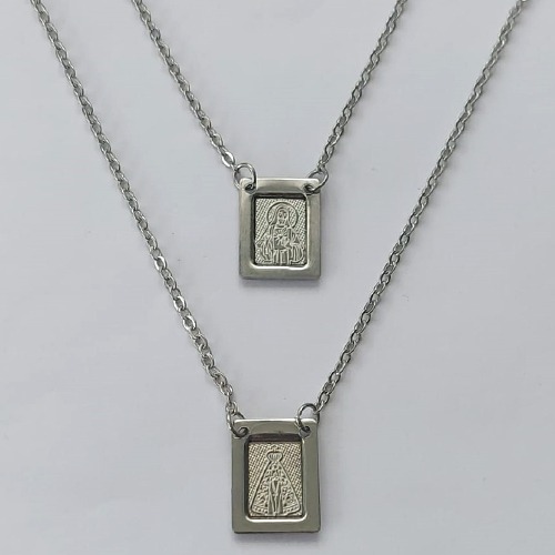 ESCAPULÁRIO EM AÇO INOXIDÁVEL - ESCAPULÁRIO NOSSA SRA APARECIDA - TAMANHO: 60CM - COMPOSIÇÃO: AÇO INOXIDÁVEL - (AÇO1279) ACES000040