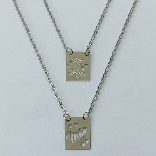 ESCAPULÁRIO EM AÇO INOXIDÁVEL - ESCAPULÁRIO MÃE TE AMO - TAMANHO: 60CM - COMPOSIÇÃO: AÇO INOXIDÁVEL - (AÇO1273) ACES000046