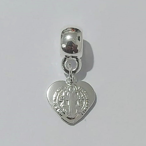 BERLOQUE FOLHEADO A PRATA COM 50 MILÉSIMOS + VERNIZ DIAMOND SÃO BENTO 10MM (UNIDADE) PRBQ000167