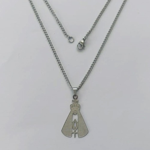 GARGANTILHA EM AÇO INOXIDÁVEL - GARGANTILHA COM PINGENTE NOSSA SRA APARECIDA 18X29MM - TAMANHO: 45CM - COMPOSIÇÃO: AÇO INOXIDÁVEL - (AÇO1280)ACGG000206
