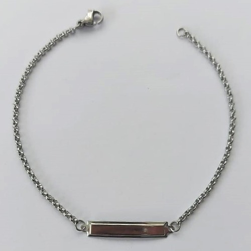 PULSEIRA EM AÇO INOXIDÁVEL - (BCOL032) CORRENTE ELO PORTUGUÊS 18CM - ACPS000555
