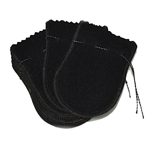 SAQUINHO DE VELUDO PARA JOIAS COM 1 CORDÃO 6X6CM PRETO (1607) (VENDIDO POR UNIDADE) - PREB000022