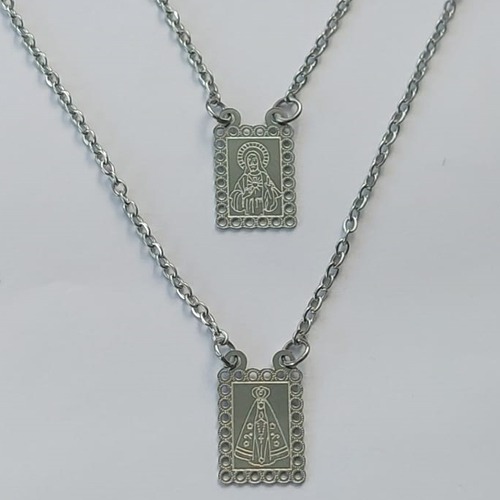 ESCAPULÁRIO EM AÇO INOXIDÁVEL - ESCAPULÁRIO NOSSA SRA APARECIDA - TAMANHO: 60CM - COMPOSIÇÃO: AÇO INOXIDÁVEL (AÇO1337) ACES000061