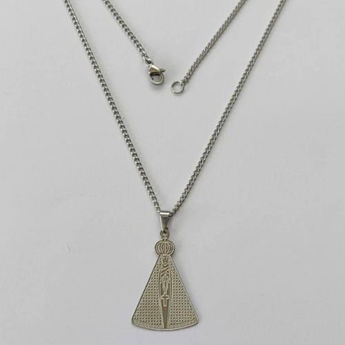GARGANTILHA EM AÇO INOXIDÁVEL - GARGANTILHA COM PINGENTE NOSSA SENHORA APARECIDA 19MM - TAMANHO: 45CM - COMPOSIÇÃO: AÇO INOXIDÁVEL - (AÇO1384)ACGG000241