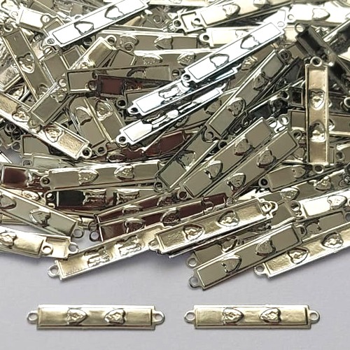 ACESSÓRIOS EM AÇO INOXIDÁVEL- PLAQUINHA DESENHADA CORAÇÃO 3X20MM - (AÇO1417) ACAC000038